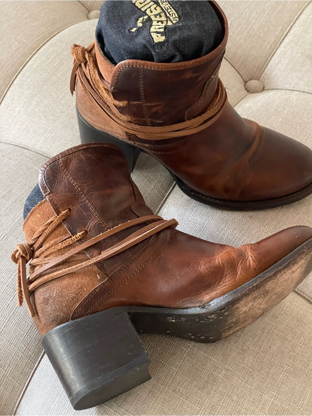 Freebird by Steven Leather Boots – Size 8 – Excellent Pre Owned Condition
